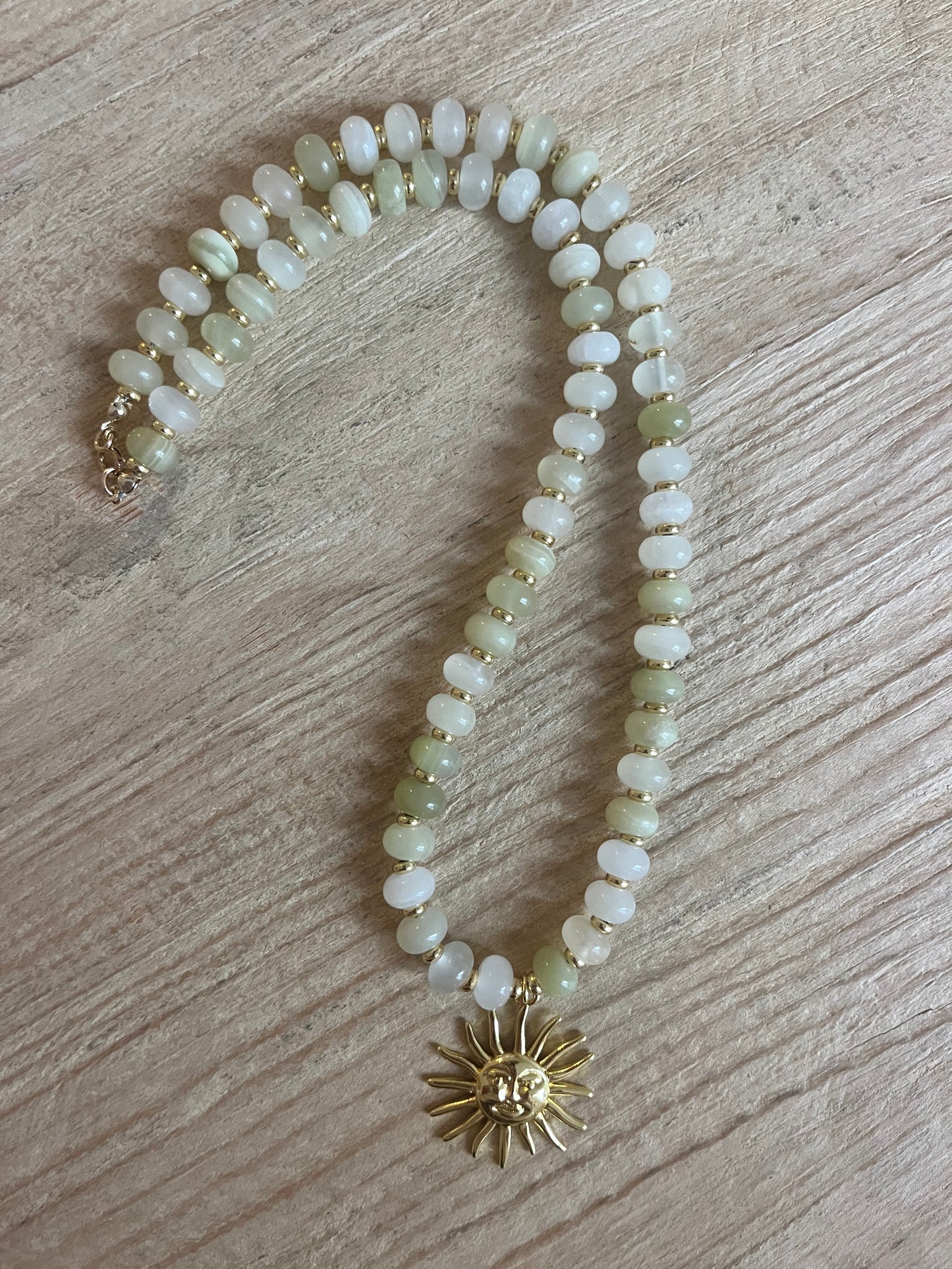 Ready to Ship - Green Sun Necklace