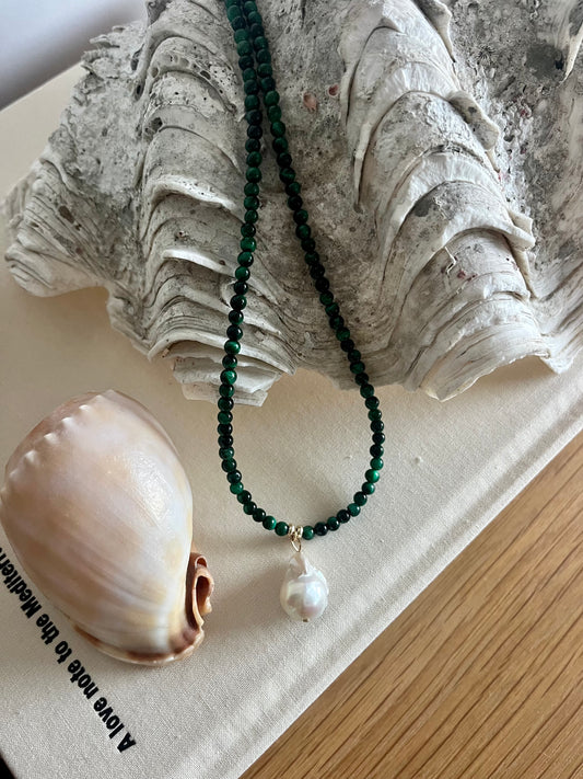 Moss Pearl Necklace