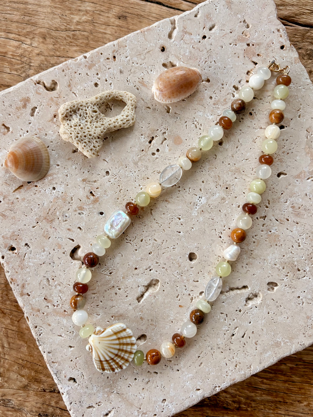 Moss Shell Necklace