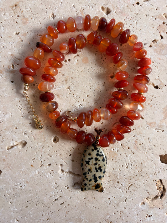 Spotted Fish Necklace