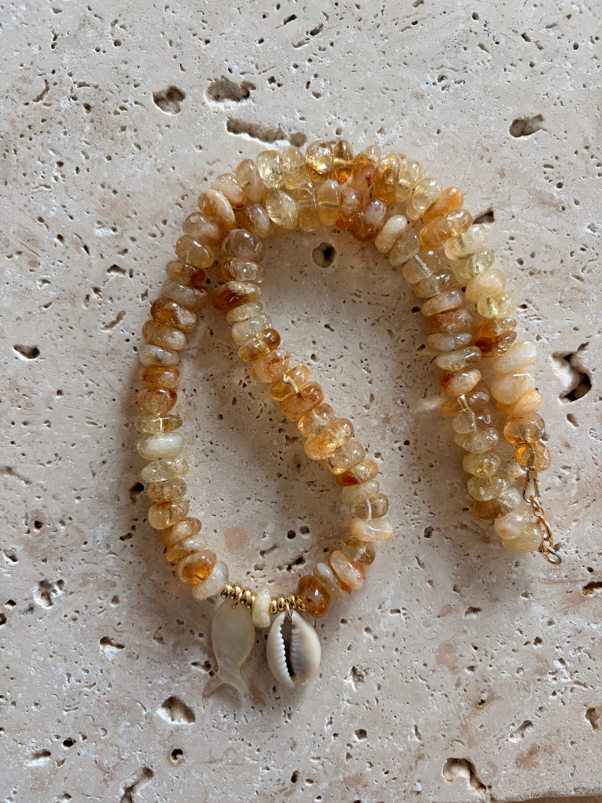 Sand Tin Fish Necklace
