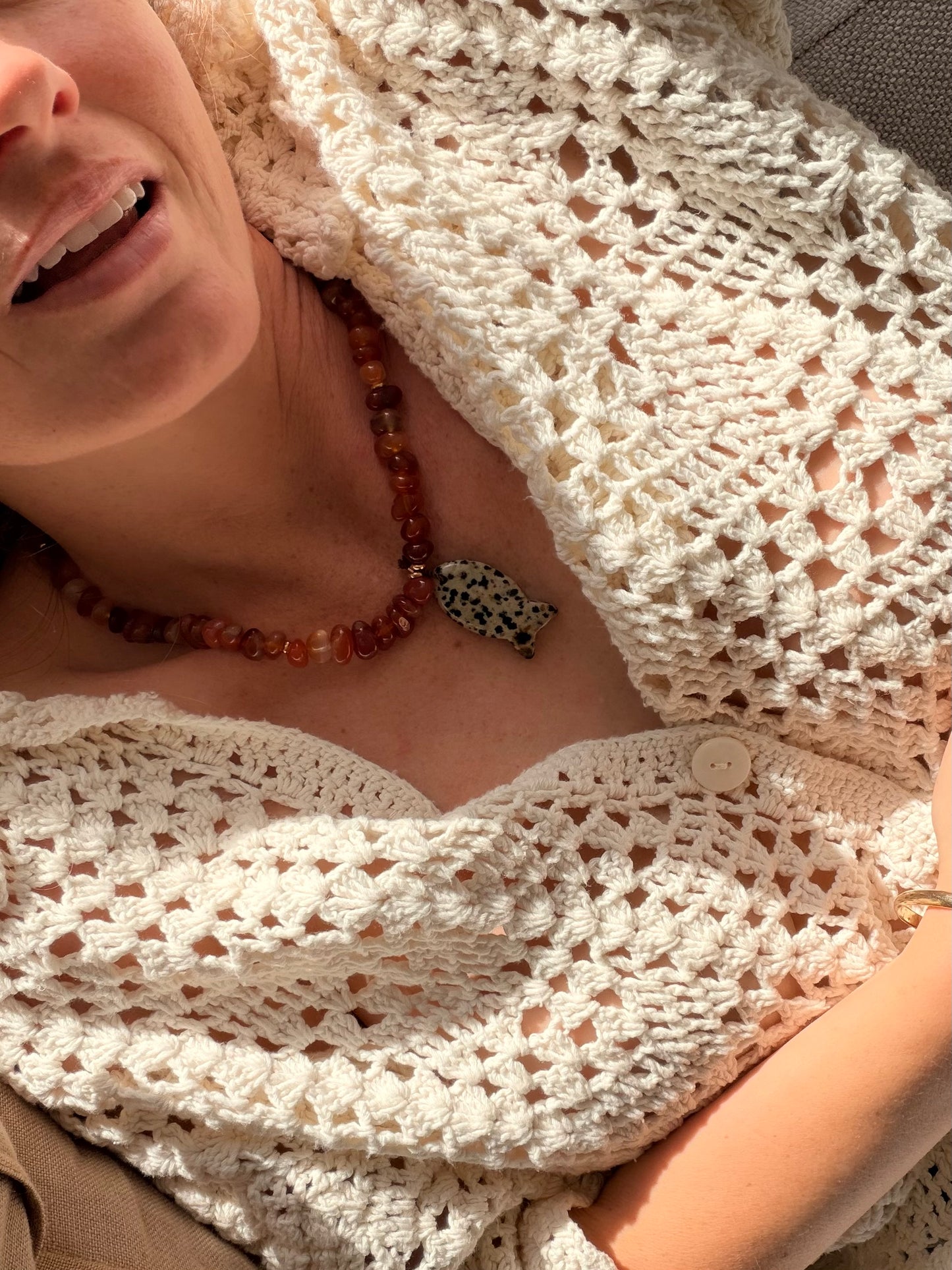 Spotted Fish Necklace
