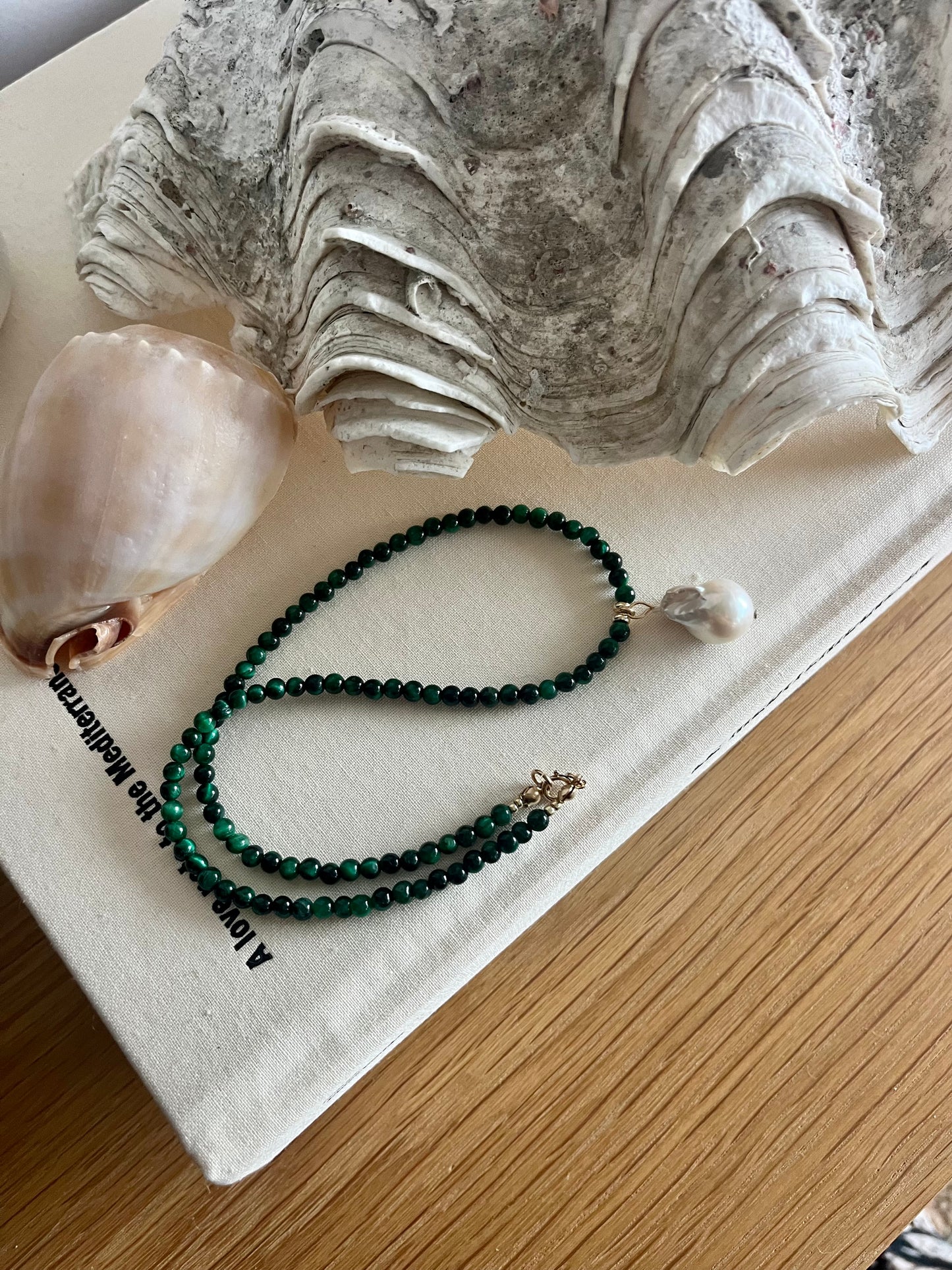 Moss Pearl Necklace