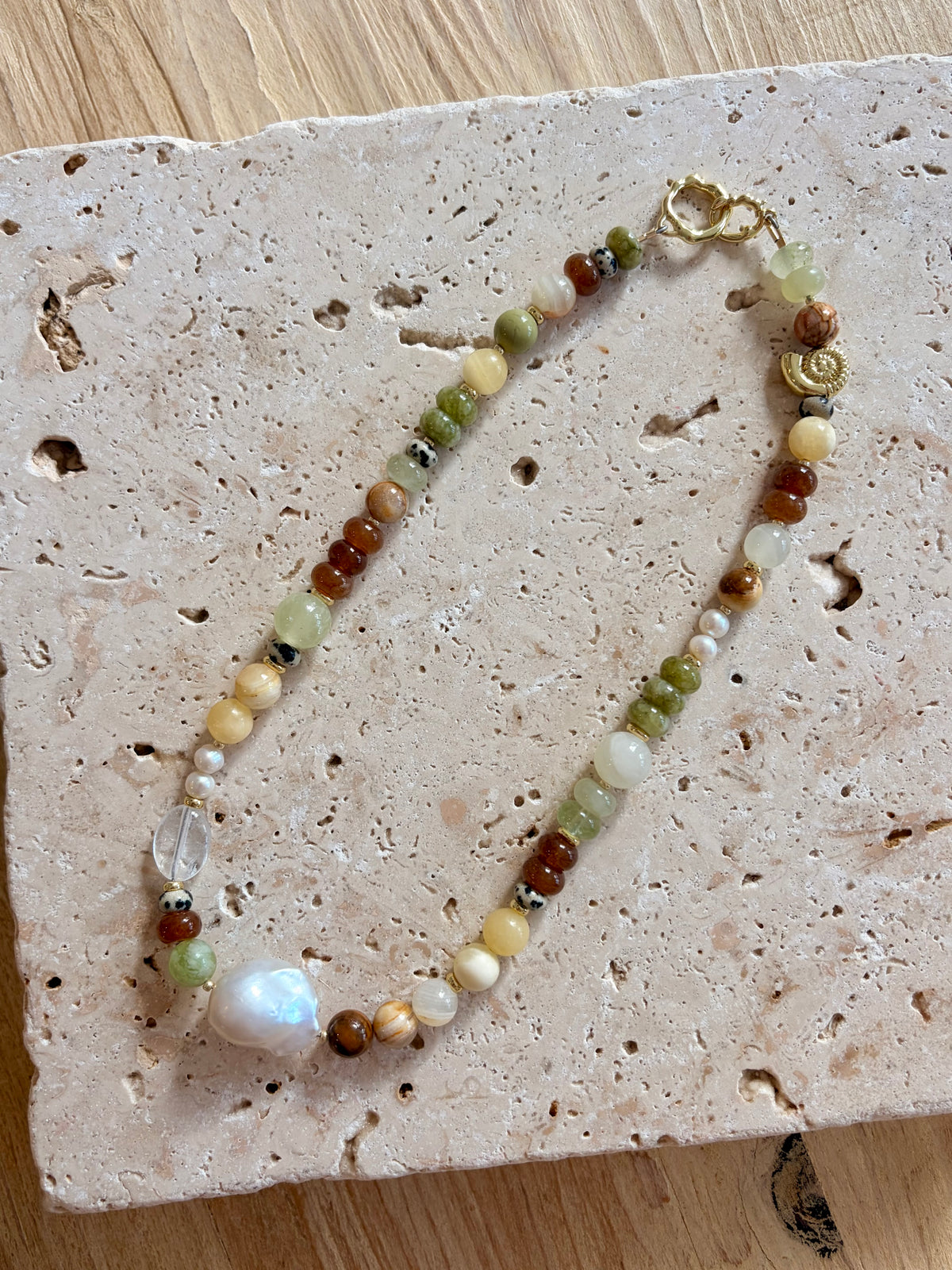 Changing Tides Amber Moss Necklace
