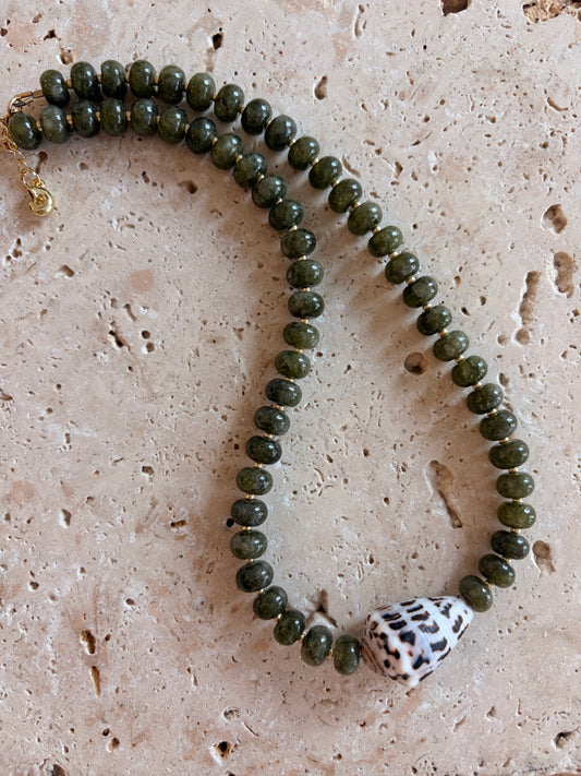 Seaweed Hebrew Cone Shell Necklace