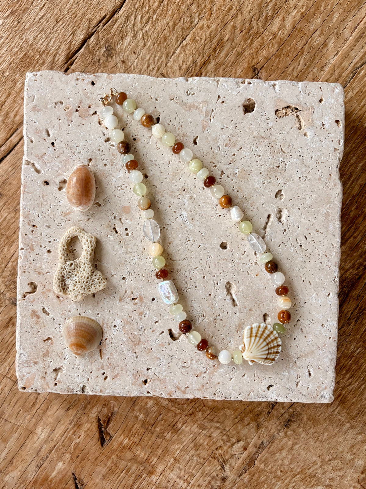 Moss Shell Necklace