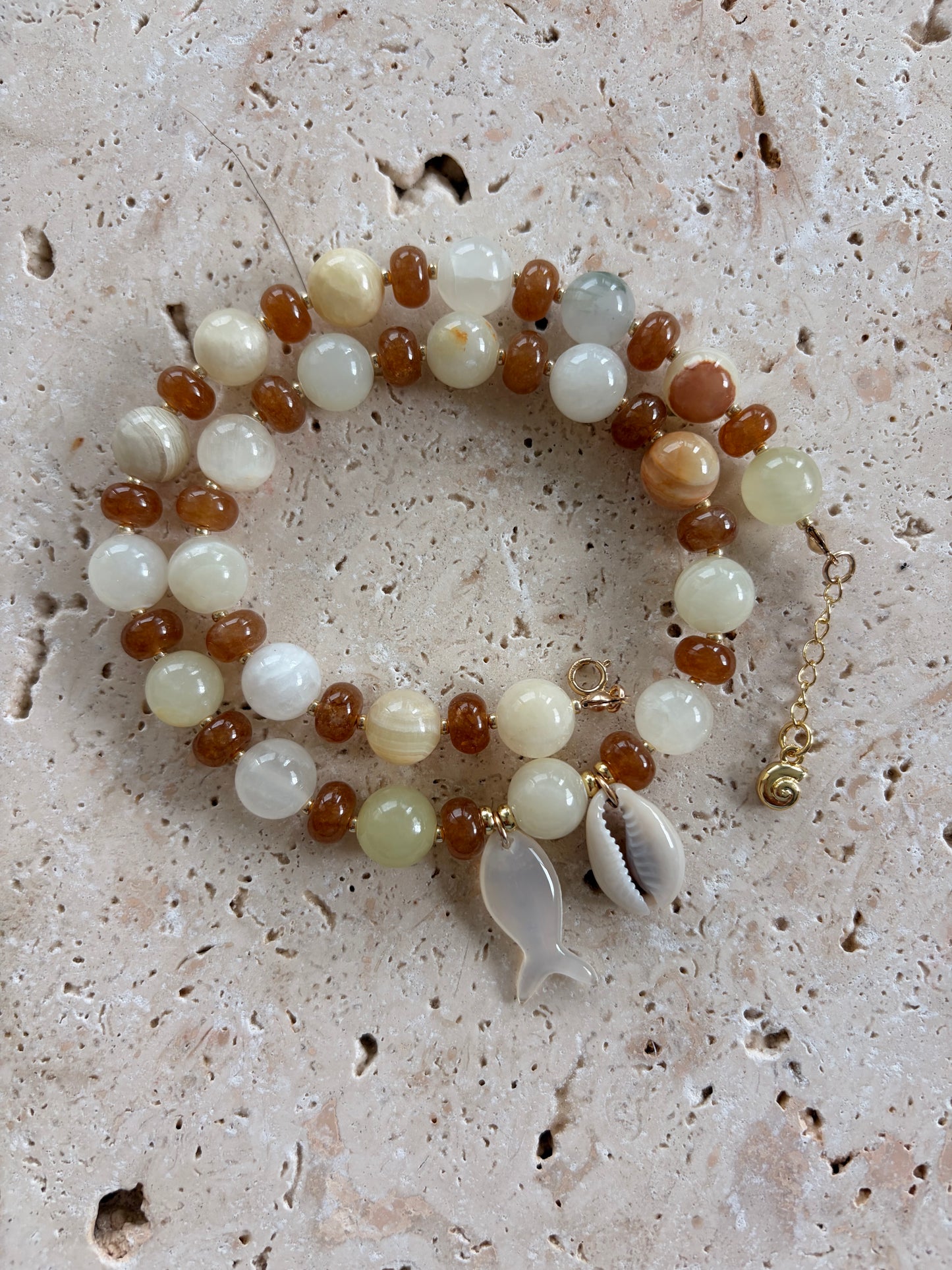 PREORDER Sand and Stone Fish Necklace