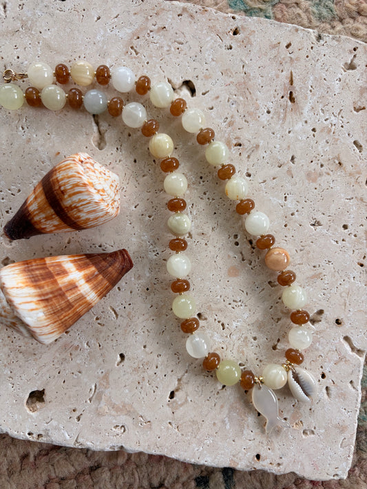 PREORDER Sand and Stone Fish Necklace